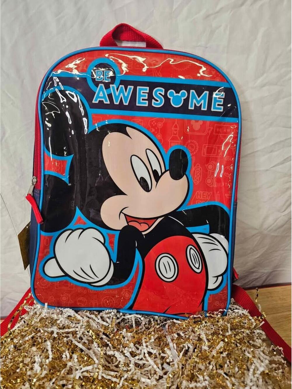Mickey Mouse Kids Backpack – Disney “Be Awesome” School Bag